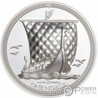 One Noble Piedfort 2 Oz Silver Coin Isle Of Man 2020