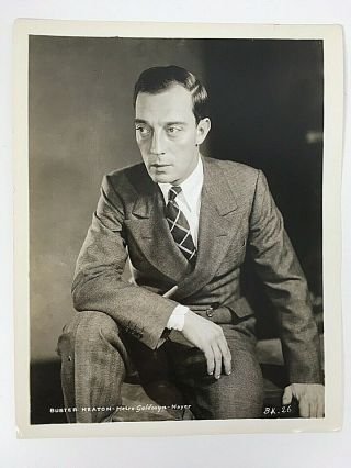 Buster Keaton Black White Photo 8 X 10 Metro Goldwyn Mayer 1930s Numbered Mgm