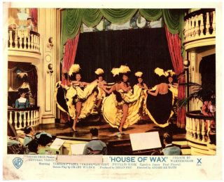 House Of Wax British Lobby Card Vincent Price Showgirls Dancing 1953
