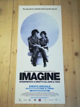 Imagine Music Movie Poster 12x27 John Lennon Beatles Yoko Ono