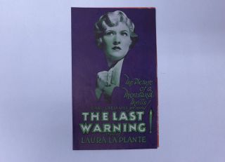 The Last Warning 1929 Movie Herald Memorabilia Laura La Plante