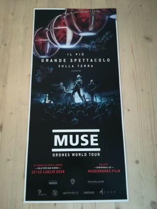 Muse Drones World Tour Music Concert Poster 12x27 " Italian Bellamy