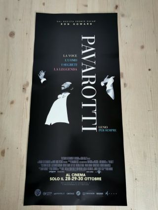 Pavarotti Music Concert Poster 12x27 " Ron Howard Bono Lyrics Luciano