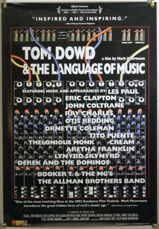 Tom Dowd & The Language Of Music Rolled Orig 1sh Movie Poster Docu (2003)