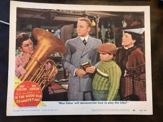 In The Good Old Summertime 1949 Mgm 11x14 " Musical Lobby Card Judy Garland