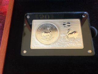 2017 South Africa Silver Krugerrand 1 Ounce Coin And 2 Ounce Bar Set In Wood Box