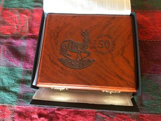 2017 South Africa Silver Krugerrand 1 Ounce Coin And 2 Ounce Bar Set In Wood Box 6