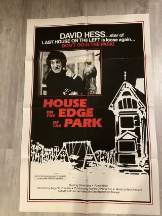 House On The Edge Of The Park - Rarest Poster Red Lettering - - One Day