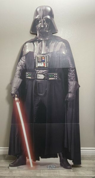 2007 Darth Vader Star Wars Lifesize Cardboard Cutout Standee Stand Up Cut Out