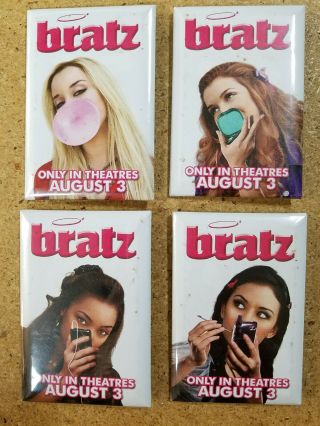 Bratz Set Of 4 Button/pin (movie Theater Promo)