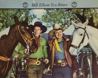 Bill Elliott Tex Ritter 1942 Cowboy Dixie Cup Ice Cream Photo Premium