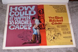 The Sins Of Rachel Cade Orig 1960 22x28 Movie Poster Angie Dickinson/roger Moore