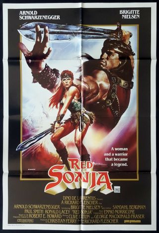Red Sonja Australian One Sheet Movie Poster Arnold Schwarzenegger