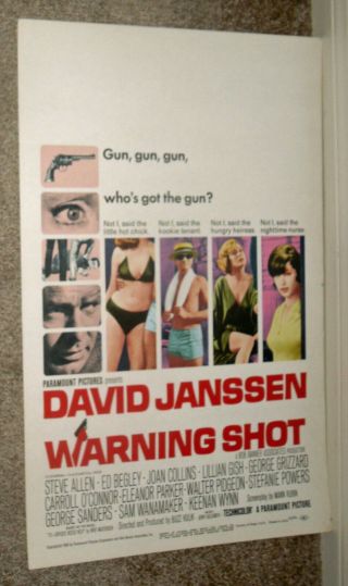 Warning Shot Rolled Poster David Janssen/stefanie Powers/eleanor Parker