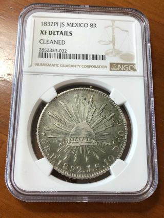 Mexico 1832 - Pi Js Silver 8 Reales - Ngc Xf Details - Potosi