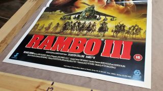 Rambo Iii (1988) Sylvester Stallone - Uk Video Poster -