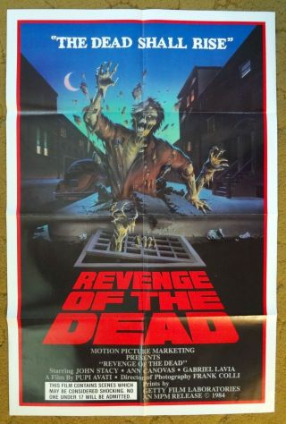 They Rise At Night In Revenge Of The Dead.  1983 Movie Poster 27x41