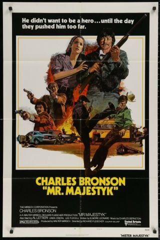Charles Bronson Mr Majestyk 1974 Us 1 - Sheet Movie Poster 27 X 41