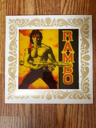 Carnival Prize 80’s Rambo Vintage Fair Glass Mirror Sized