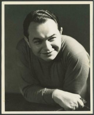 Edward G.  Robinson Vintage 1934 8x10 Wire/press Personality Photo