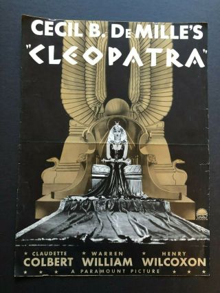 Cleopatra Movie Pressbook Page (1934) - 1 Pages - 12 " X 16 "
