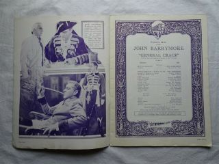 General Crack Souvenir Vitaphone Talking Picture Movie Book,  John Barrymore 1929 2