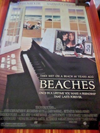 Beaches - Movie Poster - 1988 - Bette Midler Single Sided Numbered