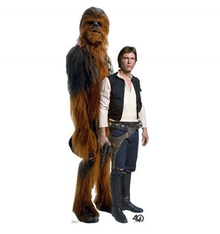 Star Wars Han Solo Chewbacca Lifesize Cardboard Standup Standee Cutout Figure