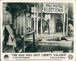 Man Who Shot Liberty Valance James Stewart Lee Marvin Gunfight Orig Lobby Card