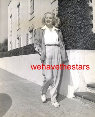 Vintage Betty Grable 20th Century Backlot Candid 