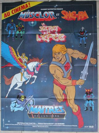 Secret Of The Sword Large French Movie Poster He - Man And She - Ra