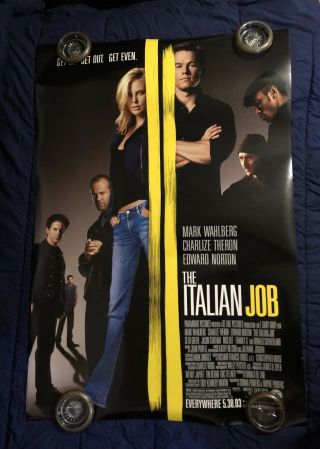 Advance The Italian Job 2006 Movie Poster Double Sided 27x40
