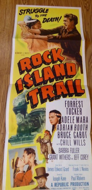 Rock Islnd Trail - 1956 - Folded Insert 14 X 36 - Forest Tucker