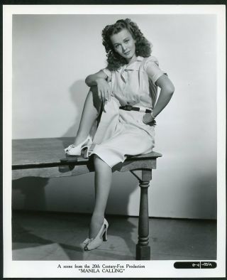 Carole Landis Vintage 1942 Leggy Pin - Up Portrait Photo " Manila Calling "