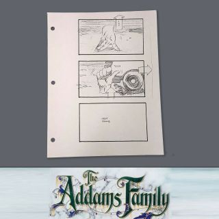 The Addams Family - Production Storyboard - Thing Hitchhiking