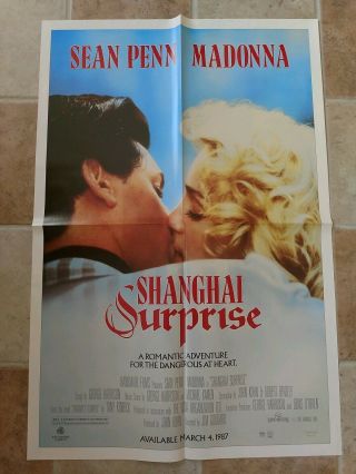 1987 Madonna Shanghai Surprise Movie Poster,  Vestron Video