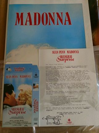 1987 Madonna Shanghai Surprise Movie Poster,  Vestron Video 2