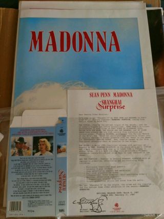 1987 Madonna Shanghai Surprise Movie Poster,  Vestron Video 3