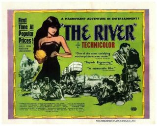 The River Lobby Card Title Exotic Poster Art Jean Renoir 1951 Classic