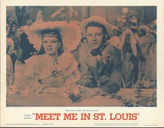 Meet Me In St.  Louis Orig Lobby Card Judy Garland/tom Drake 11x14 Movie Poster
