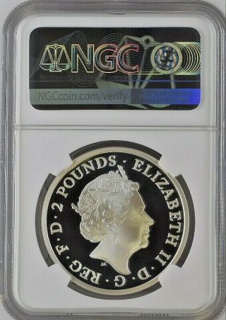 2020 Great Britain 1 Oz Proof Silver Britannia 2£ | Ngc Pf70 Uc | In Ngc Top 515