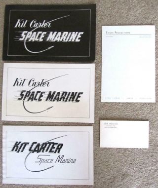 1953 Kit Carter Space Marine Publicity Prints & Stationary Space Patrol