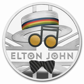 2020 Great Britain 1 Oz Proof Silver Music Legends: Elton John - Sku 209428