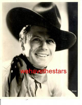 Vintage Tom Keene Quite Handsome Sexy Cowboy 30s Publicity Portrait