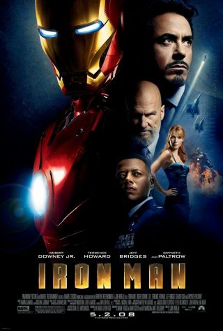 Iron Man Ds Rolled 27x40 1 - Sheet Movie Poster Marvel Tony Stark 2008
