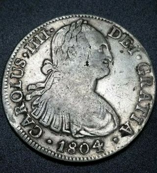 1804 Th America First Silver Dollar Eight 8 Reales Milled Bust Silver Coin $1