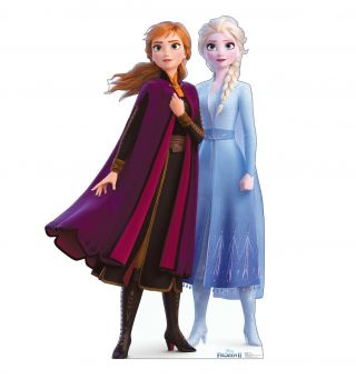 Elsa And & Anna Disney Frozen 2 Lifesize Cardboard Standup Standee Cutout Poster