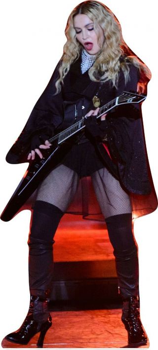 Madonna - Guitar In Black - 64 " Tall Life Size Cardboard Cutout Standee