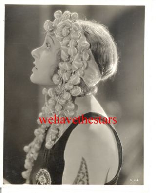 Vintage Corinne Griffith Gorgeous Glamour 20s Lady In Ermine Publicity Portrait