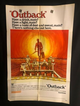 Outback Wake In Fright 1971 One Sheet Movie Poster Ted Kotcheff Australian Cult